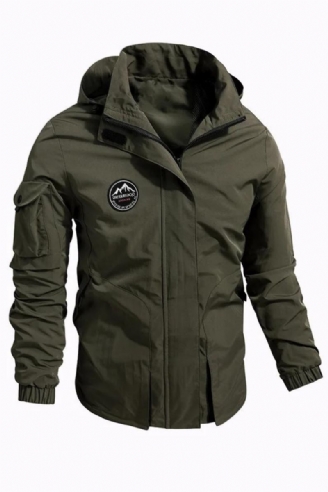 Frühling/herbst Taktische Jacke Herren Einfarbig Wasserdicht Abnehmbare Kapuze Militär Outdoor-windjacke