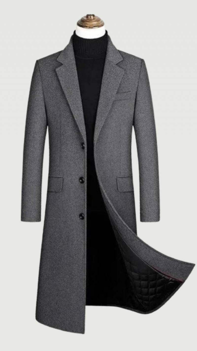 Herbst- Und Winter-boutique Klassischer Dicker Warmer Extralanger Woll-trenchcoat Für Herren