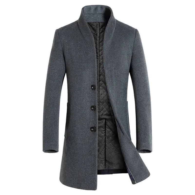 Herbst- Und Winter-leder-herren-trend Hübscher Schmaler Blazer Business-mantel Freizeit-motorrad-lederblazer - Marineblau