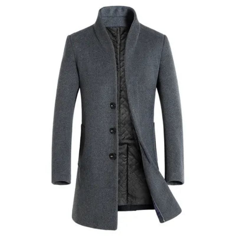 Herbst- Und Winter-leder-herren-trend Hübscher Schmaler Blazer Business-mantel Freizeit-motorrad-lederblazer - Marineblau