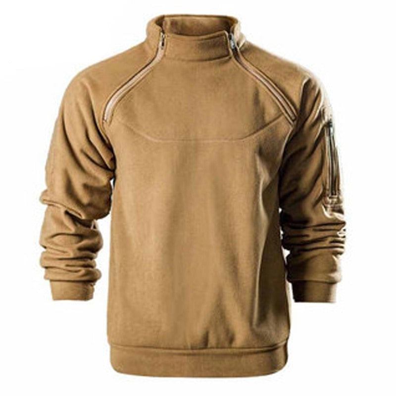 Herbst Und Winter Neue Militärische Taktische Fleecejacke Für Herren Outdoor Bergsteigen Klettern Fleece Warmer Plüschpullover - Grau