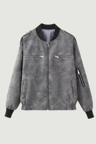 Herbst/winter Damen Kunstleder Kurze Lässige Lederjacke