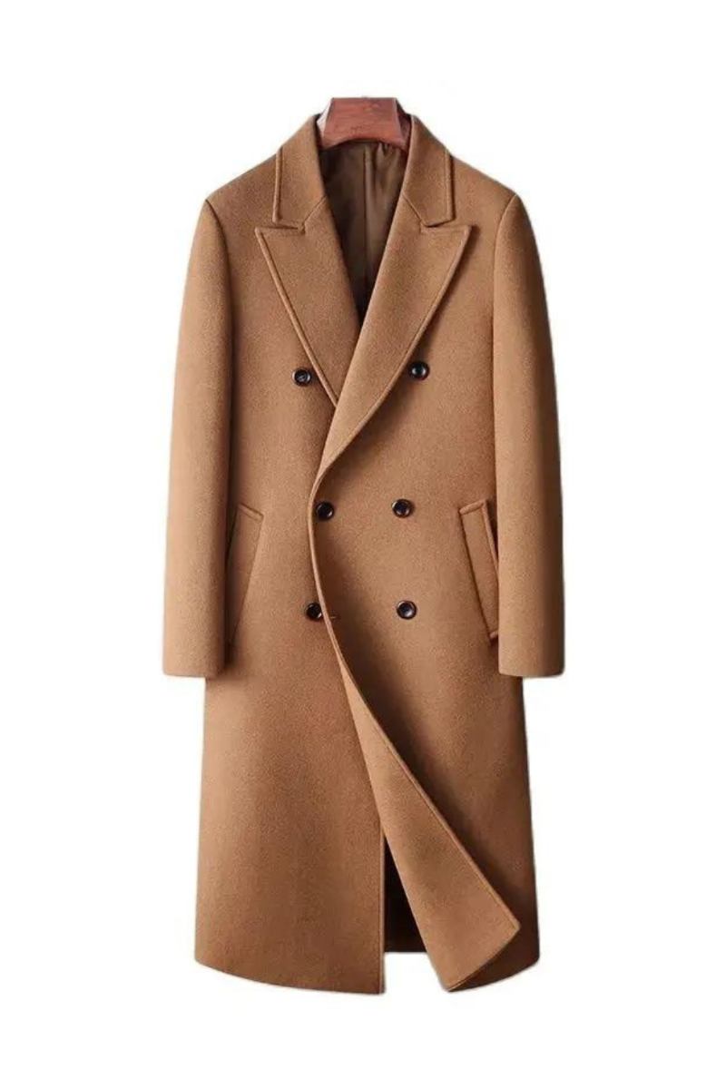 Herbst Winter Herrenmäntel Aus Wollmischungen Zweireihig Elegant Lässig Langer Woll-trenchcoat Für Herren Oberbekleidung