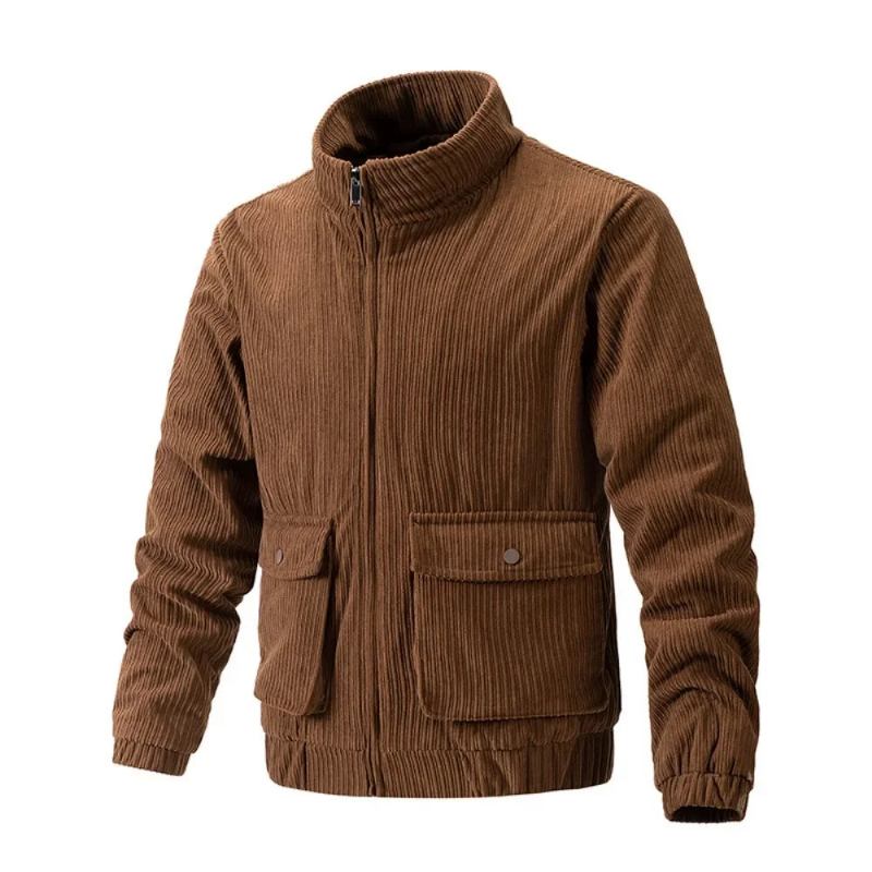 Herren-cord-windjacke Camping-mantel Taktische Kleidung Heizung Lässiger Windschutz Outdoor-cardigan-mäntel - Schwarz