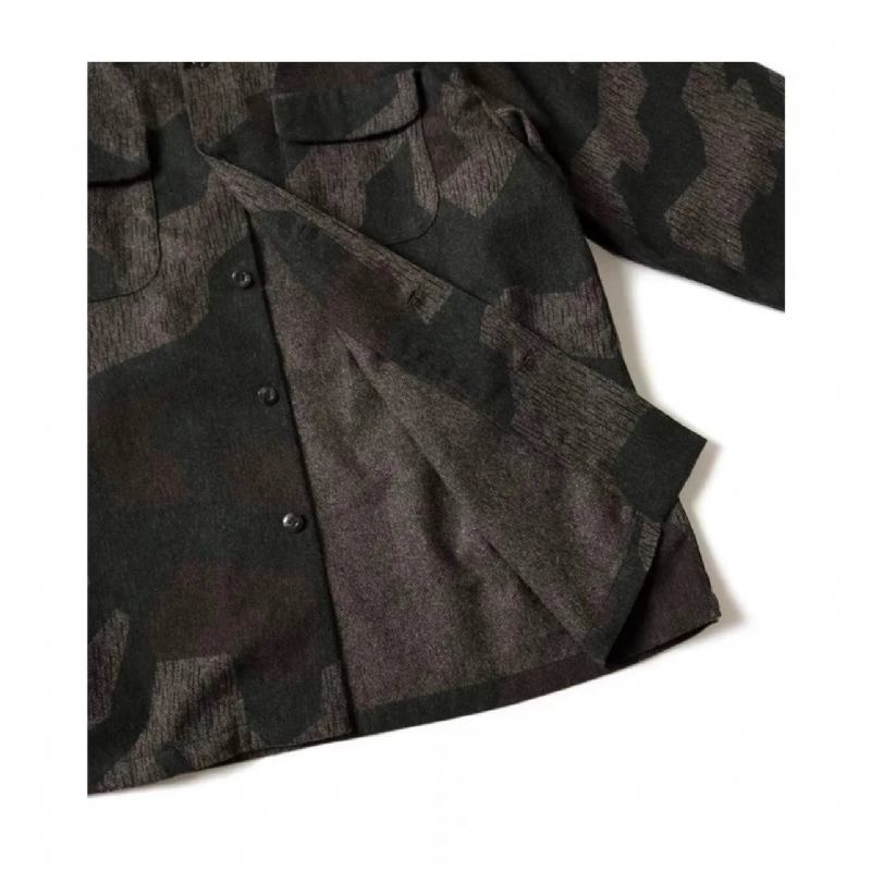 Herren Exklusive Hochwertige Camouflage Militär Freizeitjacke Mantel - Grün