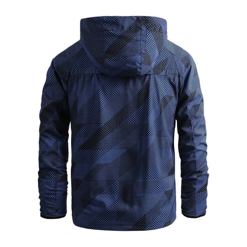 Herren Frühling Herbst Jacke Dünn Lässig Schnelltrocknend Windjacke Outdoor Sportjacke - Blau