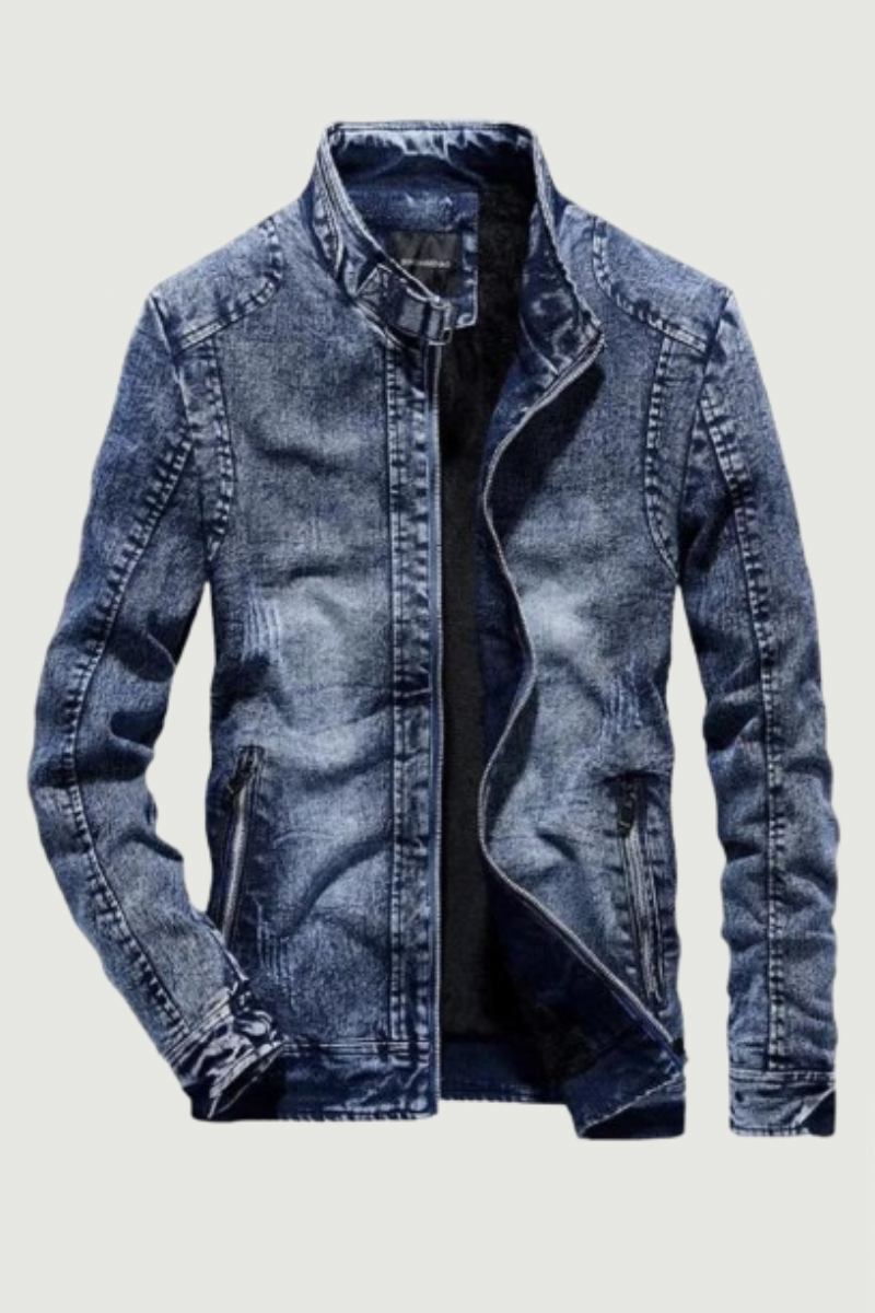 Herren-vintage-jeansjacke Slim Fit Solide Herren-samtmantel Retro-jeansjacke Für Herren