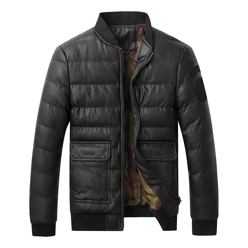 Herren-wollmantel Herbst- Und Winter-windjacke Mittellanger Mantel Längerer - Schwarz