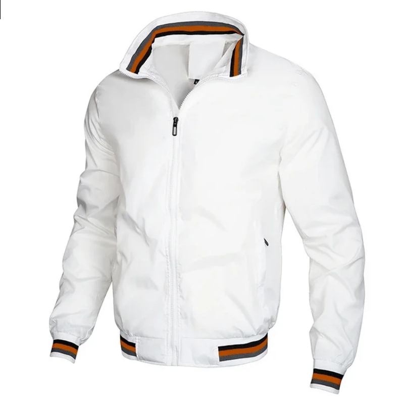 Herrenjacke Freizeitjacke Outdoor-sportjacke Frühling Und Herbst Militär-motorradjacke Für Herren - Weiß