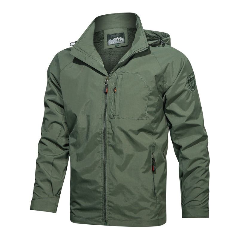 Herrenjacke Neue Freizeit-windjacke Bombermäntel Für Herren Frühling Herbst Wasserdichte Outdoor-jacken Streetwear - Blau