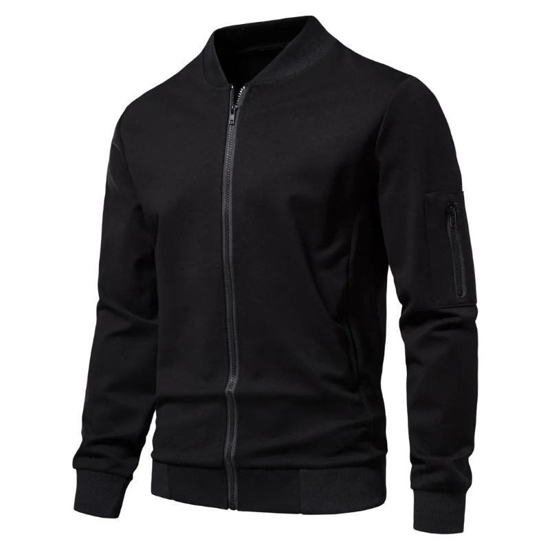 Herrenjacken Baseballkragen Freizeitjacke Für Herren Frühling Herbst Karierte Herrenjacke Outdoor Bomberjacken Für - Schwarz