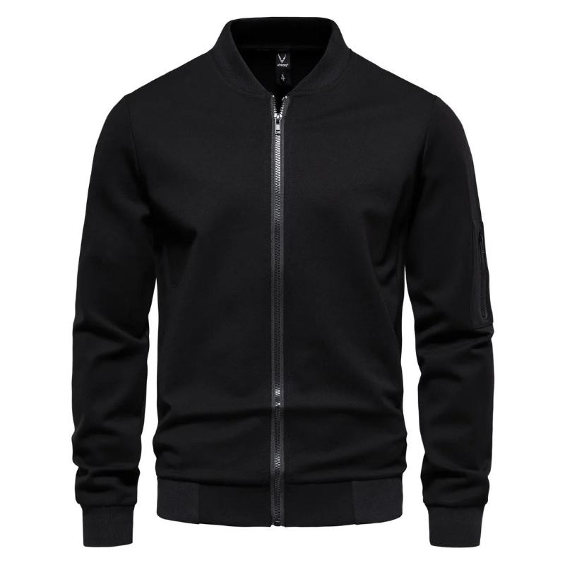 Herrenjacken Baseballkragen Freizeitjacke Für Herren Frühling Herbst Karierte Herrenjacke Outdoor Bomberjacken Für - Schwarz