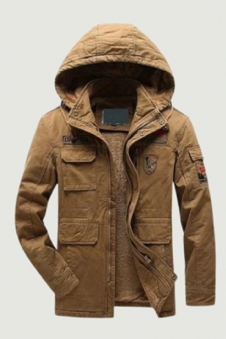 Herrenmantel Aus Gewaschener Baumwolle Herbst Und Winter Freizeit Lang Und Warm Baumwollmantel Bequeme Herrenjacke