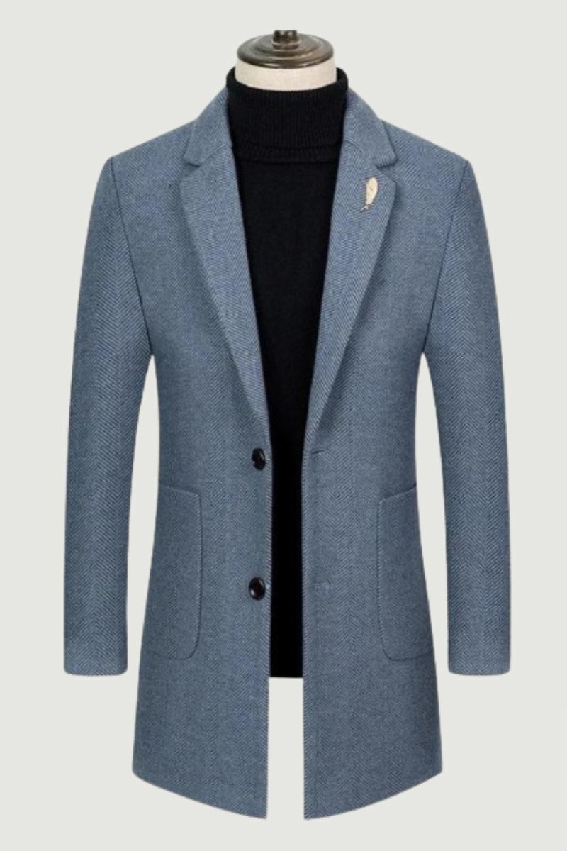 High-end-markenboutique Neuer Trenchcoat Für Herren Einreihiger Schmaler Mantel Business-casual-anzug Kragen Wolljacke