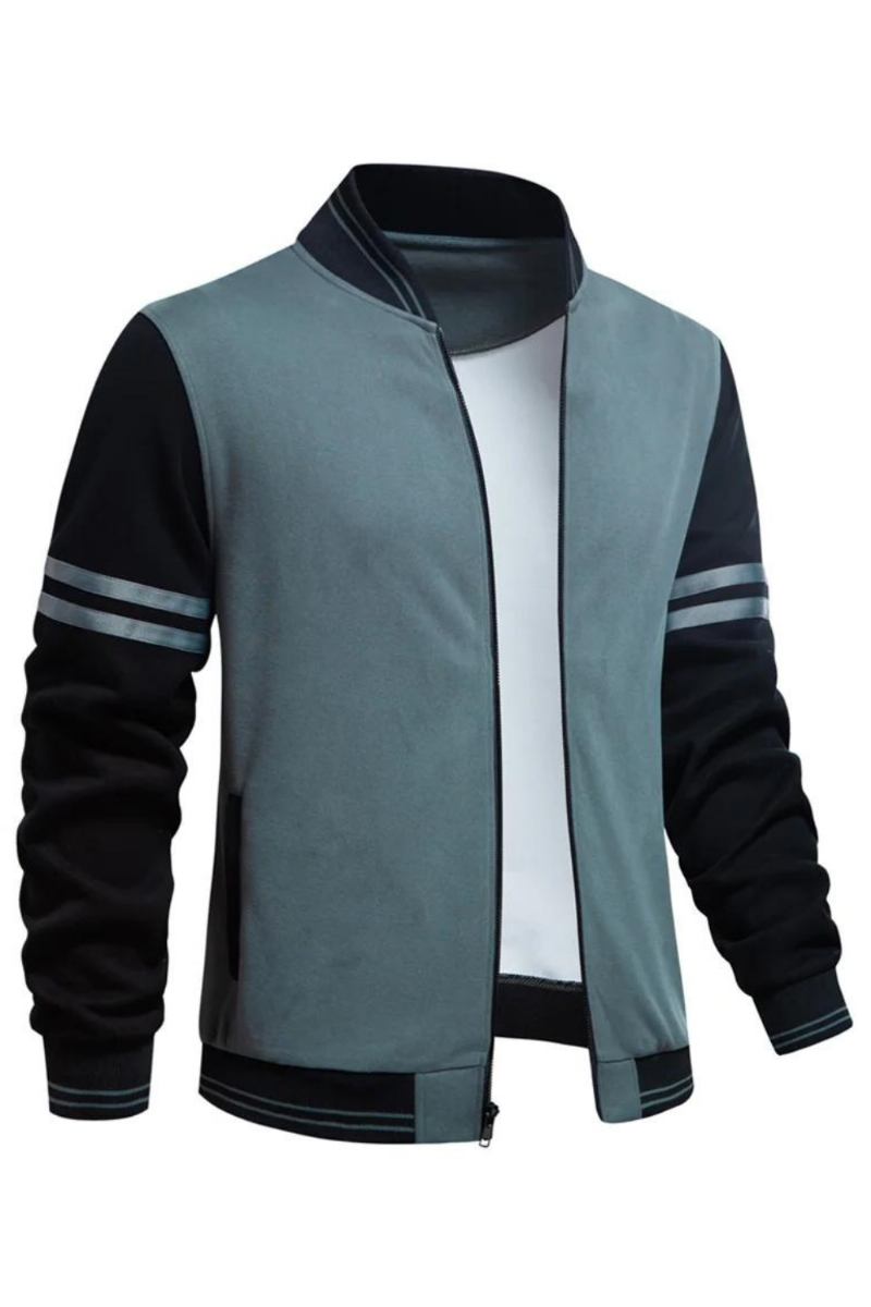 Jacke Für Herren Frühling Herbst Baseballjacke Mantel Lässig Ärmel Patchwork-jacke Herrenoberbekleidung