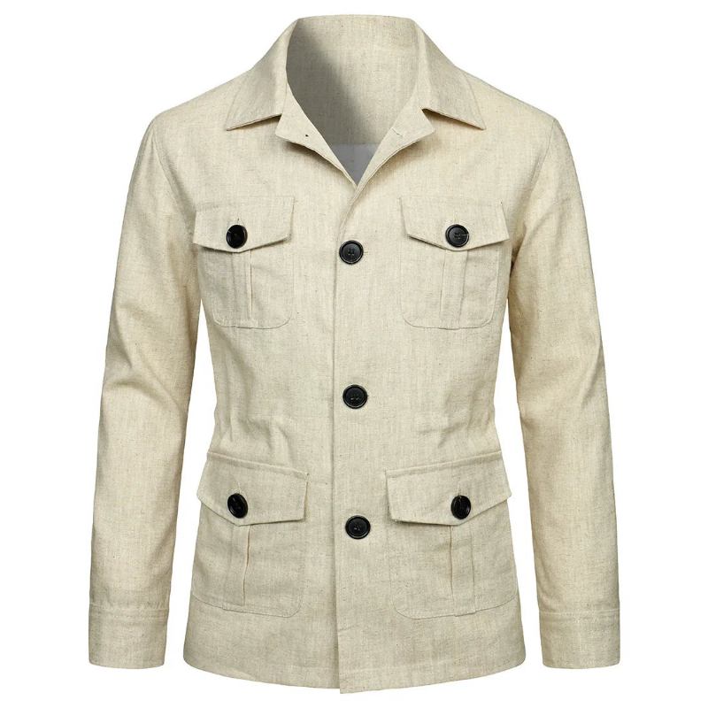 Jacken Für Herren Lässig Einfarbig Warm Streetwear Herrenjacke Herbst Winter Herrenbekleidung - Beige