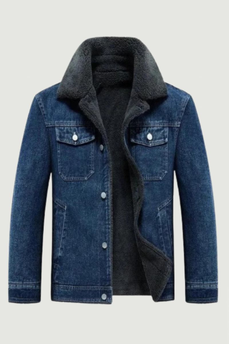 Jeansfleecejacke Dick Warm Windjacke Mehrere Taschen Cowboy-mäntel Outdoor Lässig Lockerer Mantel Winter