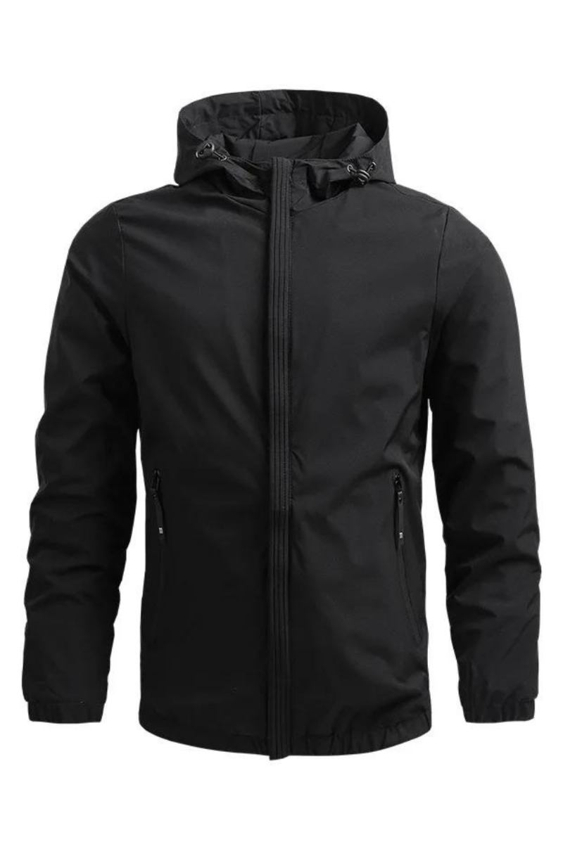 Kapuzenjacke Für Herren Einfarbig Windbreaker Jacken Lässig Collegejacke Campingmantel Outdoor-oberbekleidung