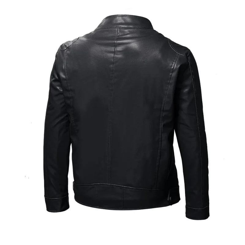 Lederjacke Dicker Ledermantel Herren Sport Lokomotive Kleidung Business Gentleman Jacke - Braun