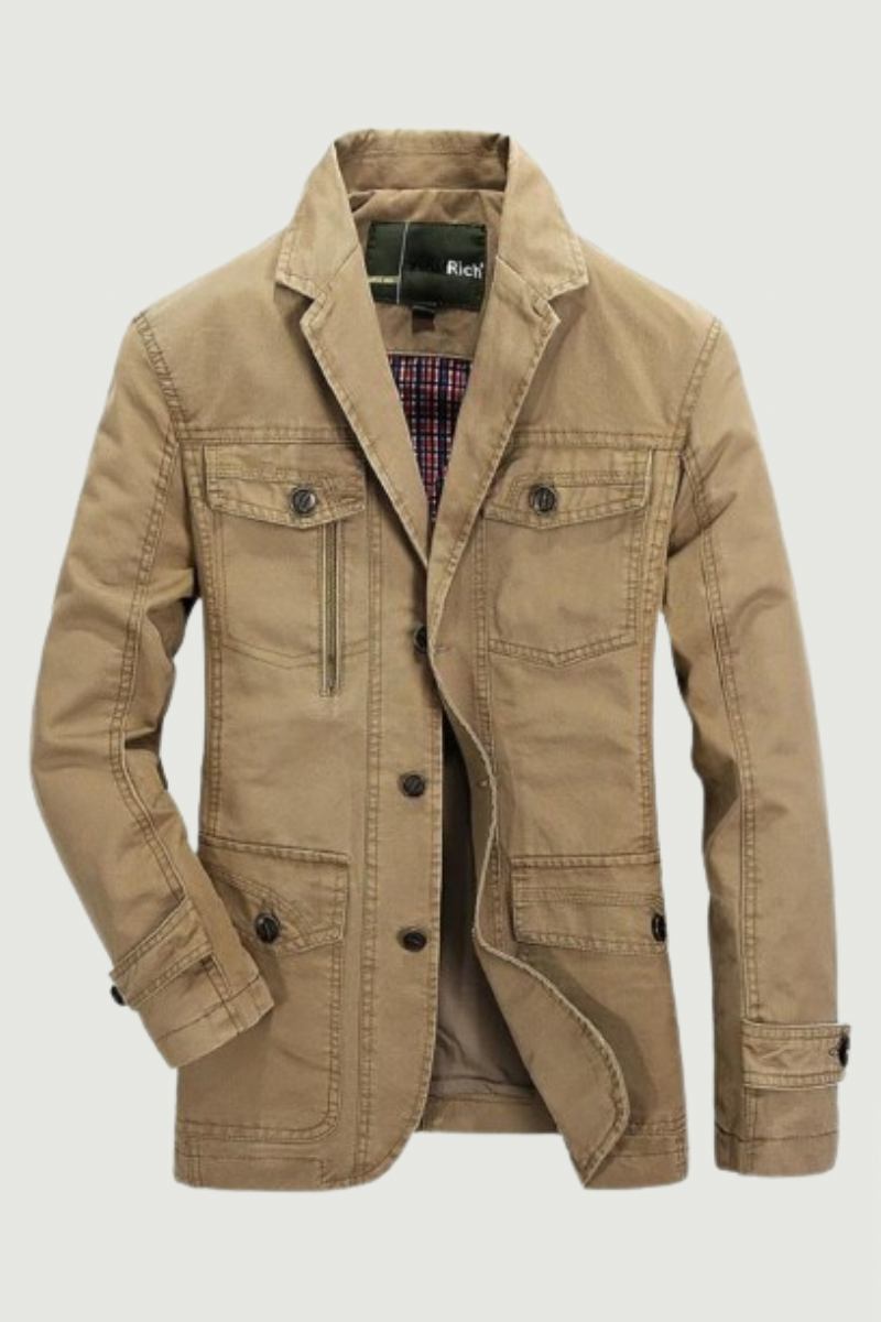 Militärblazer Frühling Herbst Baumwolle Freizeitblazer Anzugjacke Blazer