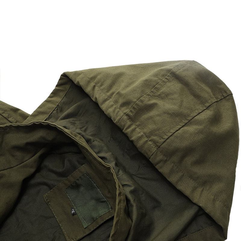 Militärjacke Für Herren Pilotenjacke Aus Baumwolle Mantel Army Bomberjacken Für Cargo-fliegerjacke Für - Schwarz