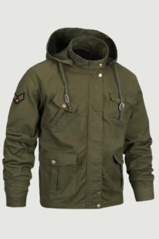 Militärjacken Für Herren Windjacke Mit Kapuze Freizeitjacke Oberbekleidung Für