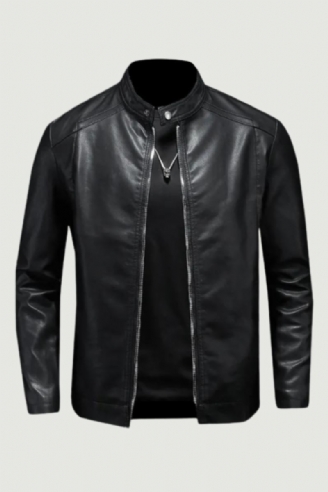 Motorrad-lederjacken Herren Business Lässig Biker-lederjacke