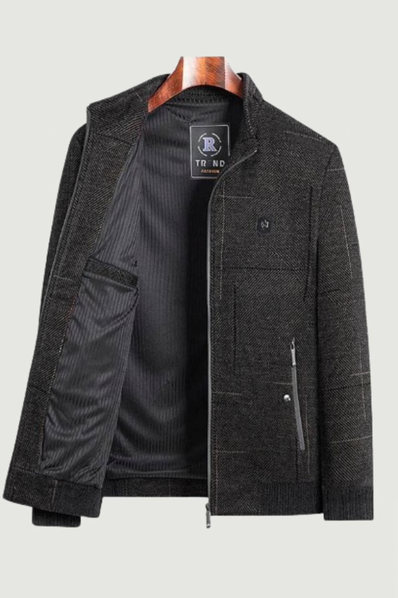 Schöne Herrenjacke Mit Version Schmale Freizeitjacke Trend Dicker Wollmantel Für Den Winter