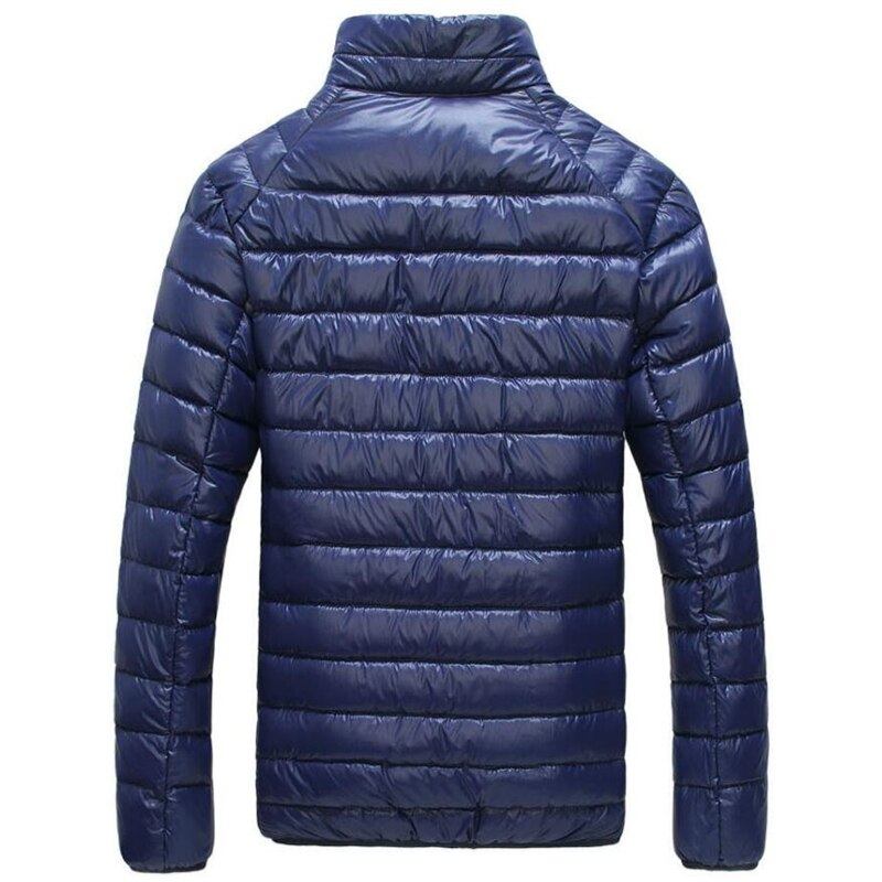 Ultraleichte 90 % Weiße Entendaunenjacke Für Herren Chaqueta Hombre Winddicht Freizeitparka Für Dünne Herrenjacken Größe M-3xl - Schwarz