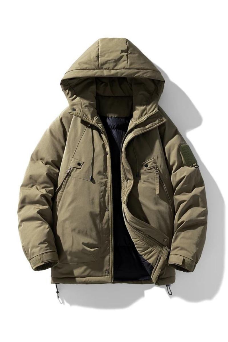 Warme Parkas Mit Kapuze Hochwertige Herren-wintermäntel Im Lockeren Stil Cargo-jacken Herren-windjacke Winter-outdoor-mäntel