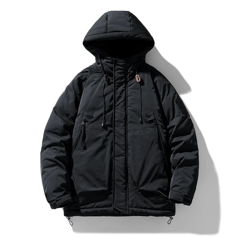 Warme Parkas Mit Kapuze Hochwertige Herren-wintermäntel Im Lockeren Stil Cargo-jacken Herren-windjacke Winter-outdoor-mäntel - Grün