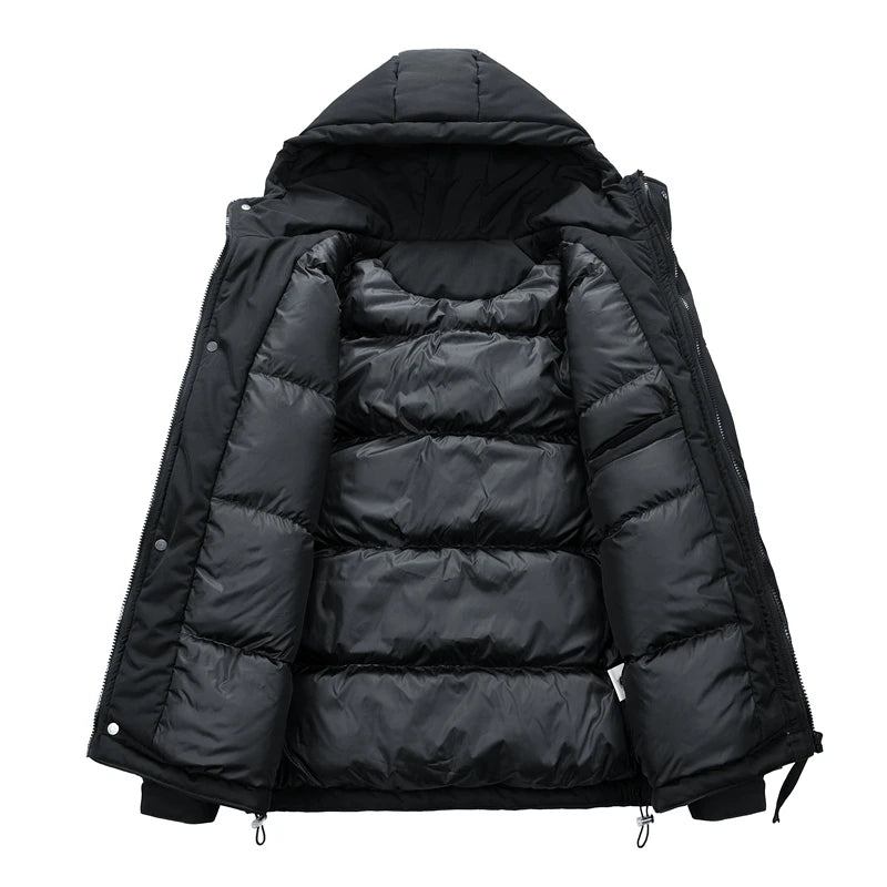 Warme Parkas Mit Kapuze Hochwertige Herren-wintermäntel Im Lockeren Stil Cargo-jacken Herren-windjacke Winter-outdoor-mäntel - Grün