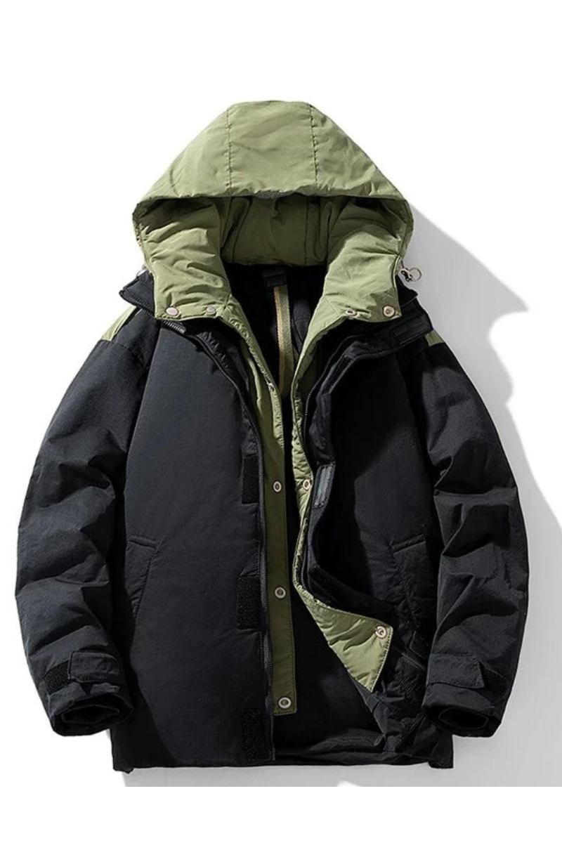 Wasserdichte Daunenjacke Für Herren Winter-pufferjacke Mäntel Winter-daunenmantel Mit Kapuze Campingjacken Schwarz