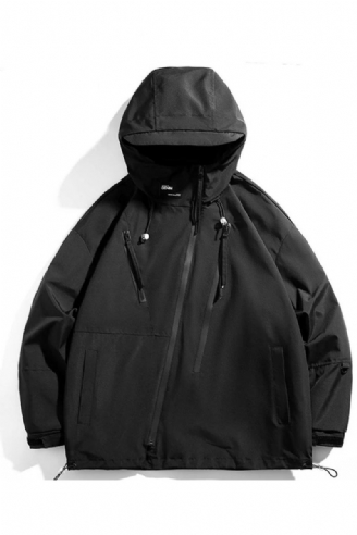 Windjacke Für Herren Campingjacke Mäntel Lässige Wasserdichte Jacken Einfarbige Oberbekleidung Für