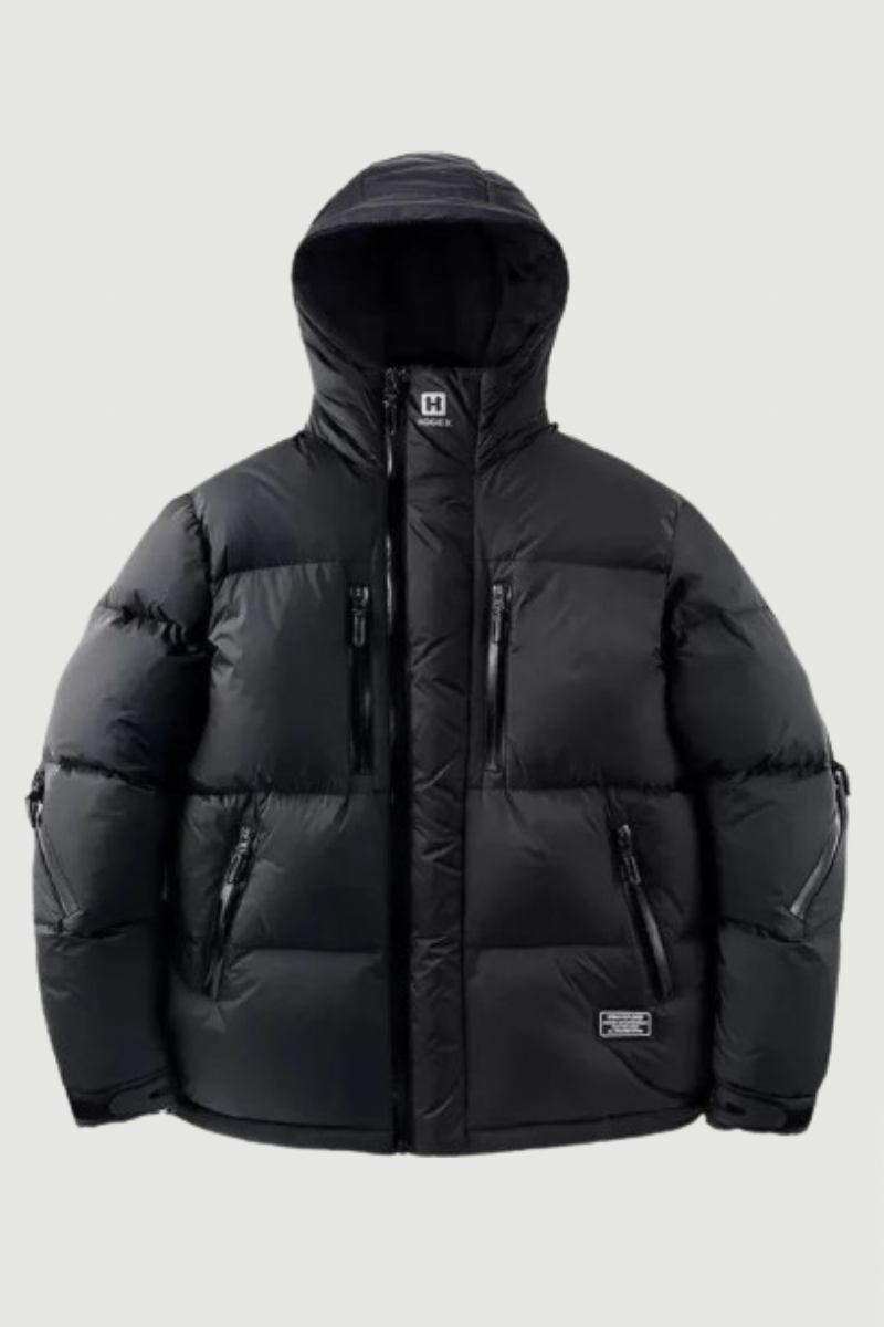 Winter-daunenjacke Für Herren Funktionelle Taktische Weiße Daunenjacke Mit Kapuze Warm Dick Hip-hop-streetwear-mantel