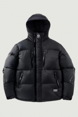 Winter-daunenjacke Für Herren Funktionelle Taktische Weiße Daunenjacke Mit Kapuze Warm Dick Hip-hop-streetwear-mantel