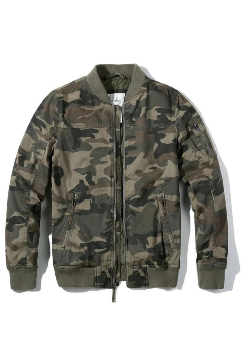 Winter-militärjacke Herren Baumwollfleece Camouflage Taktische Jacken Lässig Locker Grün Dicker Mantel