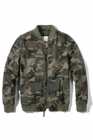 Winter-militärjacke Herren Baumwollfleece Camouflage Taktische Jacken Lässig Locker Grün Dicker Mantel