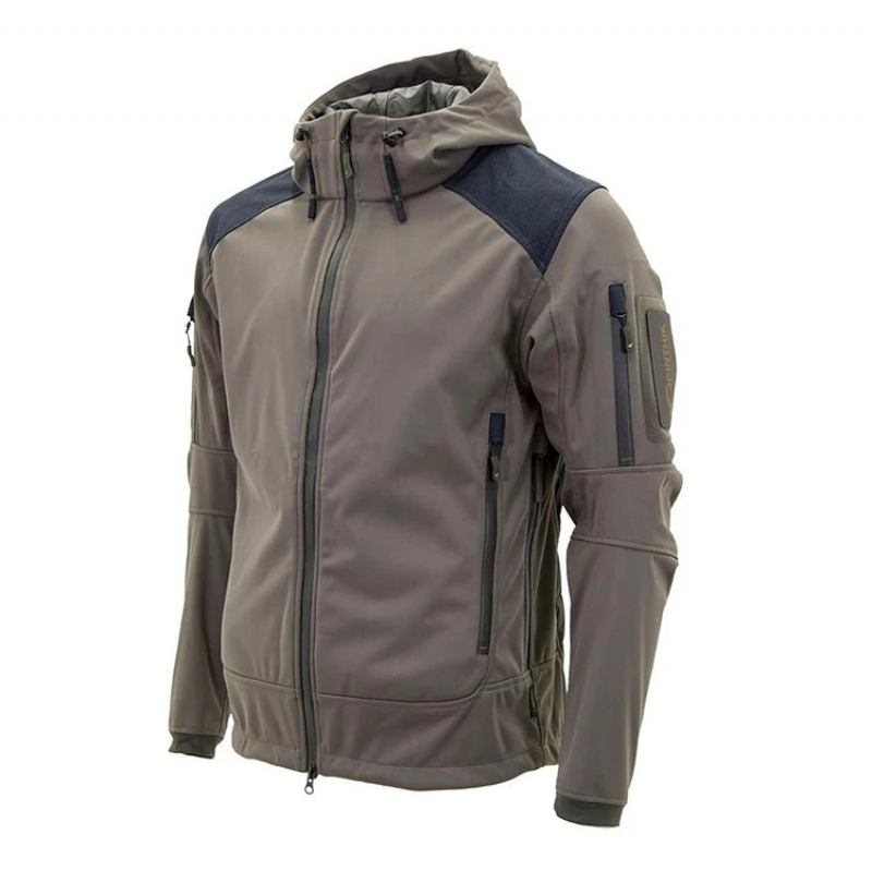 Winter Softshell Taktische Jacke Herren Fleece Kapuze Militär Kampfjacken Outdoor - Armeegrün