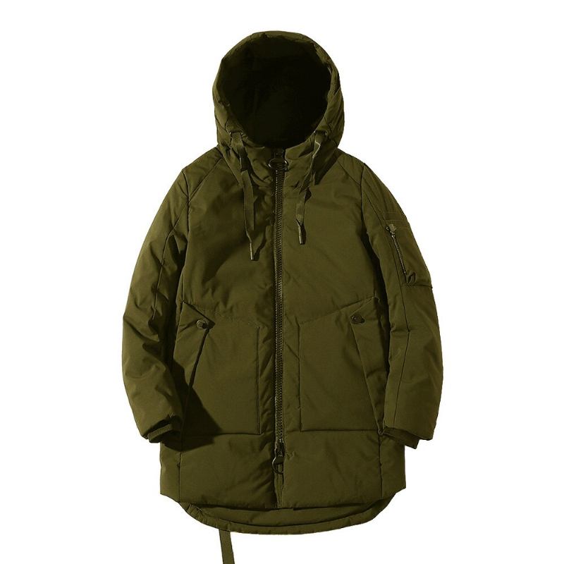 Winterjacke Für Herren Aus Baumwolle Parka Für Winterjacken Und -mäntel - Schwarz