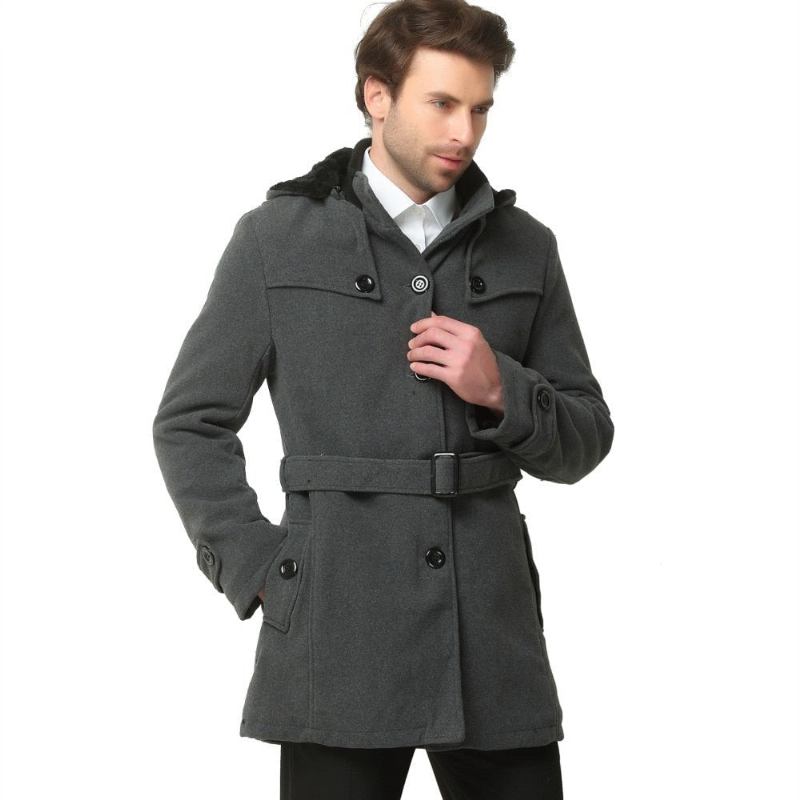 Winterjacke Für Herren Dicker Mantel Gewicht 1.5–2.2 Kg Herrenjacken Und -mäntel Herrenoberbekleidung Wintermantel - schwarz