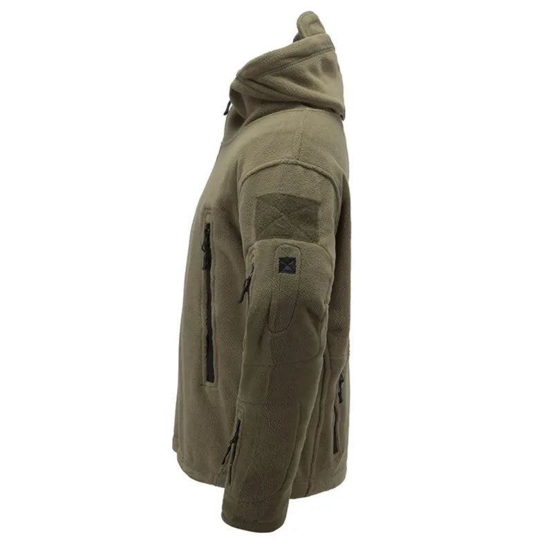 Winterjacke Für Herren Fleecejacke Mantel Herrenoberbekleidung Warm Reißverschluss Freizeitjacke Herrenkleidung Kapuzenjacke Mäntel - Khaki