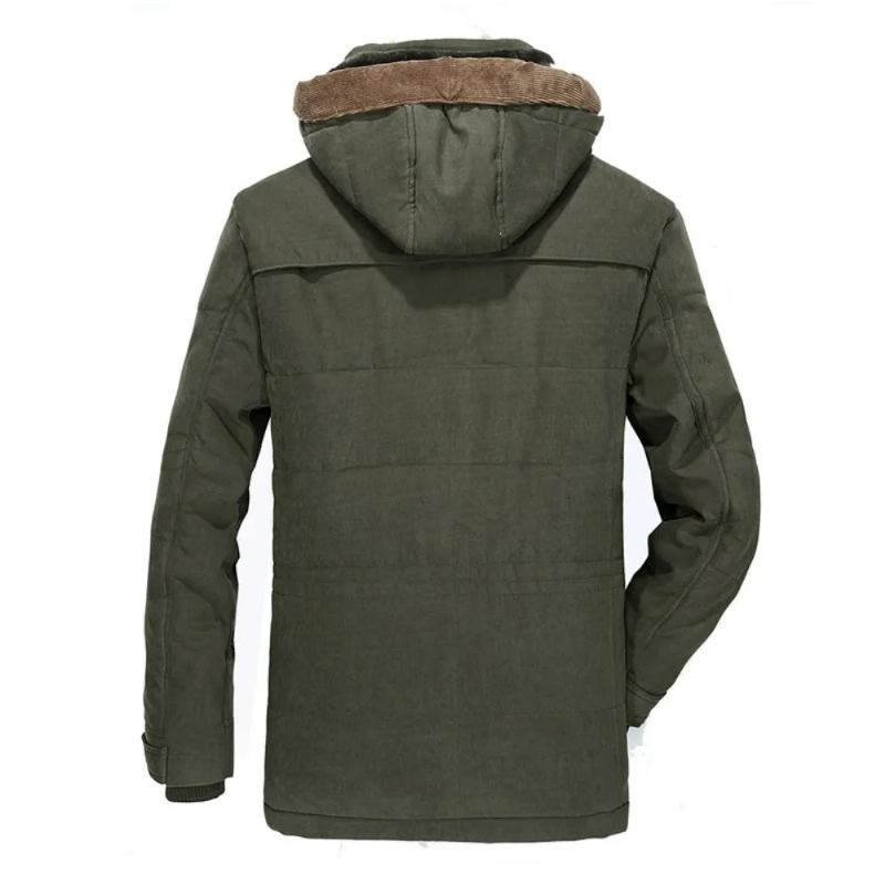 Winterjacke Für Herren Oberbekleidung Windjacke Militär Pelz Plüsch Dick Fleece Für - Kaffee