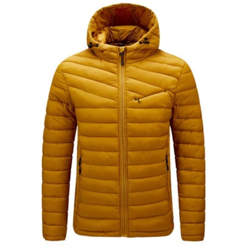 Winterjacke Für Herren Ultraleichte Warme Daunenjacke Parkas Mäntel Lässige Oberbekleidung Thermo-kapuzenjacken Für - Gelb