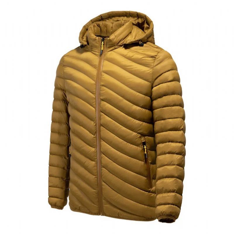 Winterjacke Mit Kapuze Für Herren Pufferjacke Herbstmantel Für Gesteppte Wattierte Mäntel Bekleidung - Schwarz