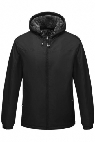 Wintersportjacke Für Herren Lässige Windjacke Für Draußen Thermo-kapuzenmäntel Fleece Warme Jacken Für