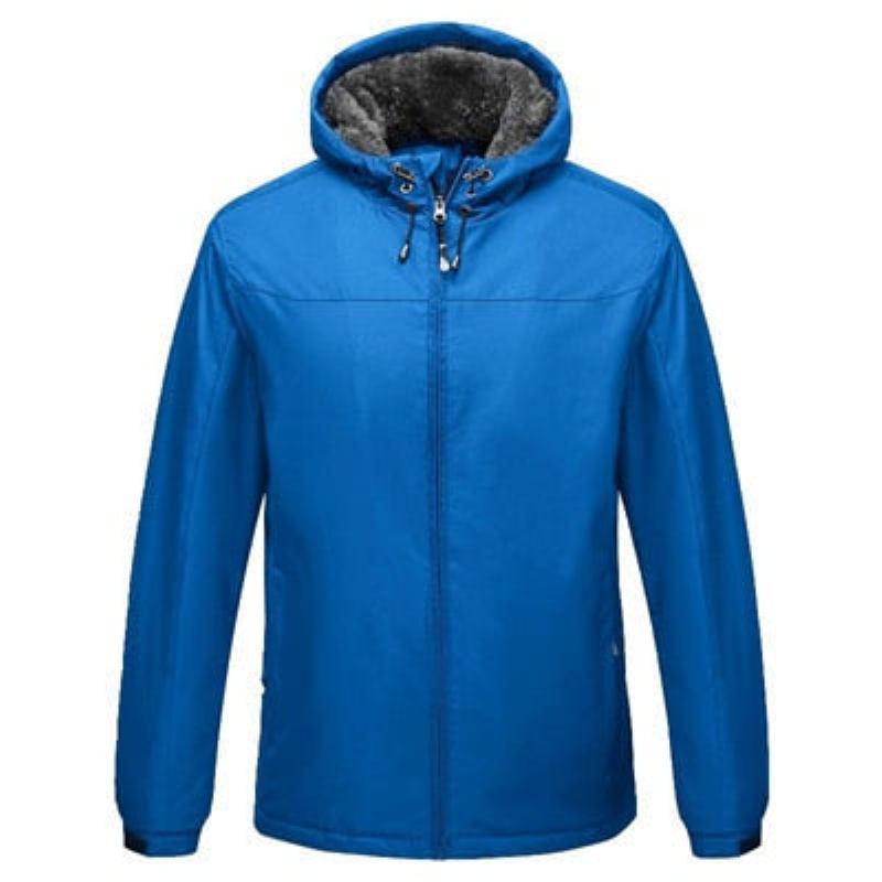 Wintersportjacke Für Herren Lässige Windjacke Für Draußen Thermo-kapuzenmäntel Fleece Warme Jacken Für - Himmelblau