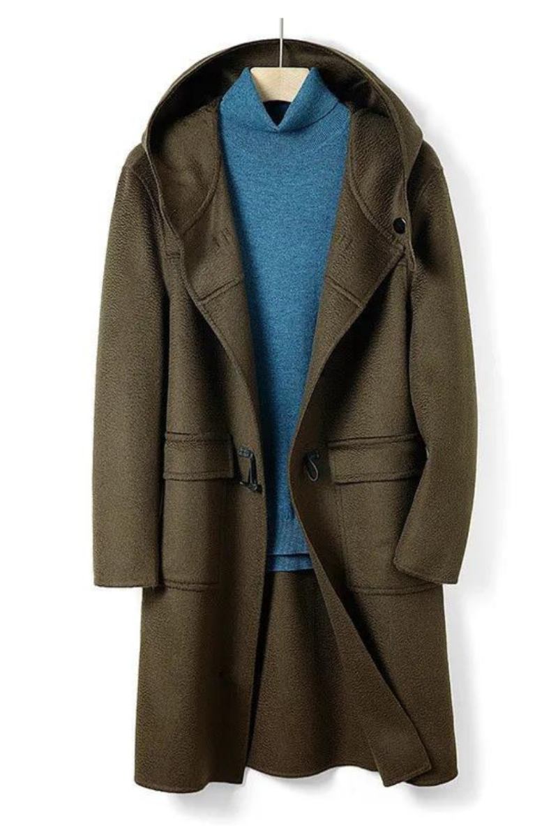 Wolle Langärmlig Frühling Schwarz Beige Locker Sitzende Damenmanteljacke