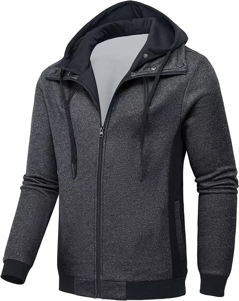 Wolljacke Für Herren Langer Wollmantel Revers Zweireihig Warmer Blazer Winter Business Oberbekleidung Mantel - Schwarz-Zwei Reißverschlüsse