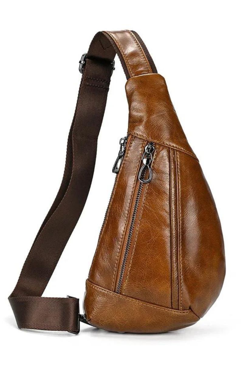 Brusttasche Aus Echtem Leder Für Herren Sommer-umhängetasche Reise-umhängetasche Umhängetasche Zum Reiten